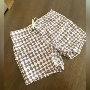 Men’s Checkered Swim Trunks